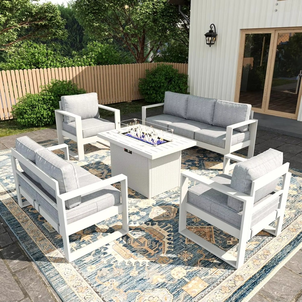 Outdoor Furniture Fire Table - Terrace Seat Set Balcony Furniture Quick