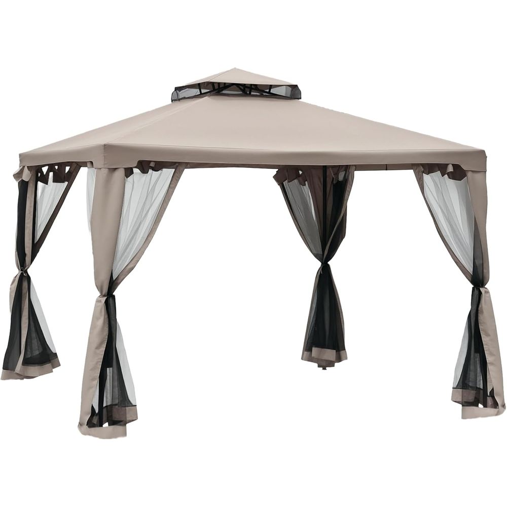 Outdoor Furniture For Patio - 9.6' x 9.6' Patio Gazebo, Outdoor
