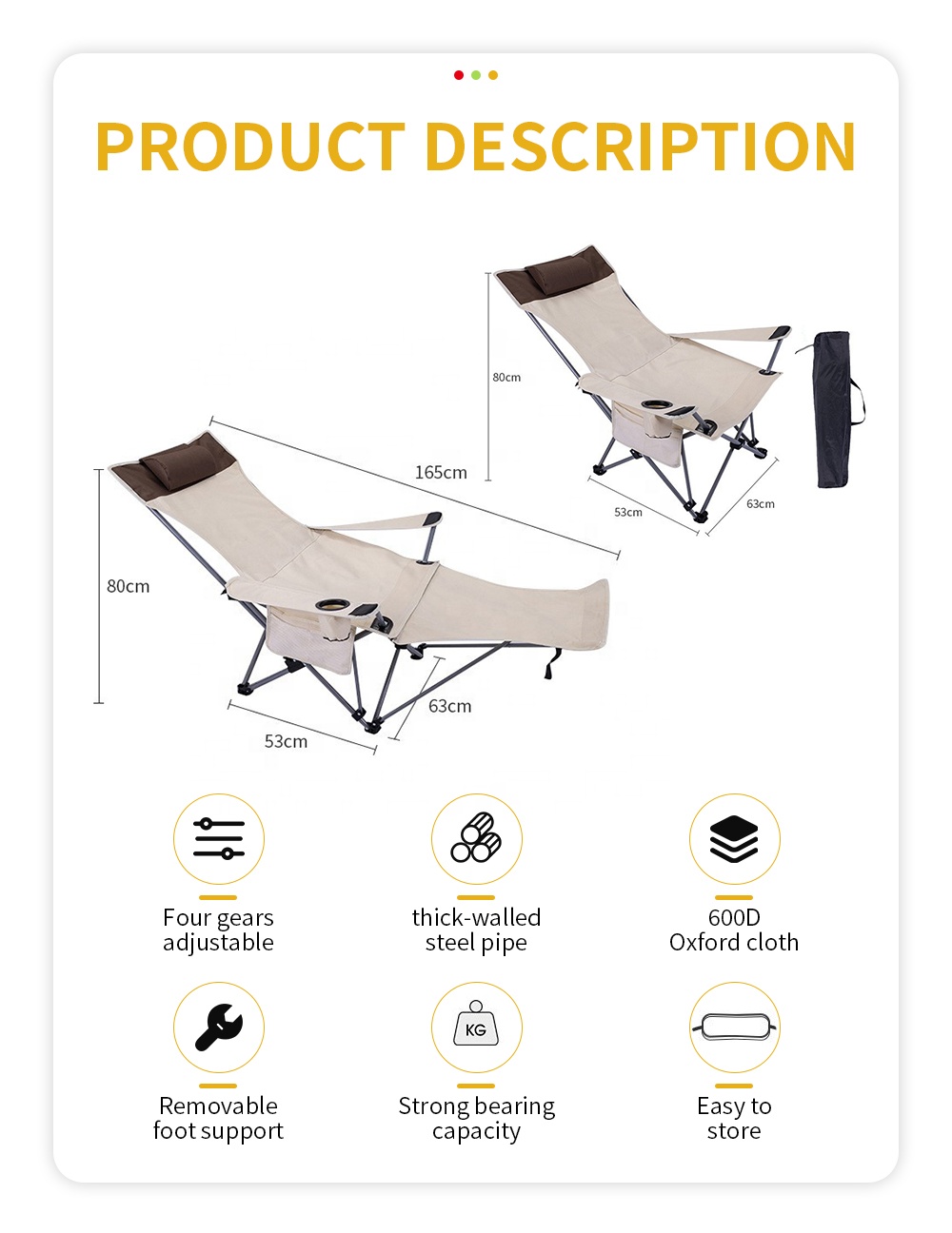 Portable Folding Reclining Cha - Outdoor Furniture For Patio ulasan dan harga