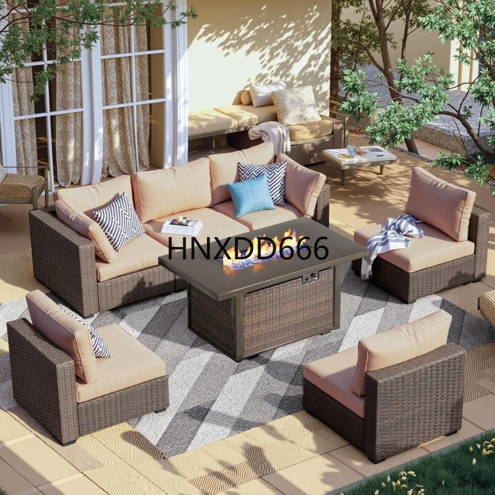 7 Piece Patio Furniture Set wi - Outdoor Furniture With Fire Pit Table ulasan dan harga