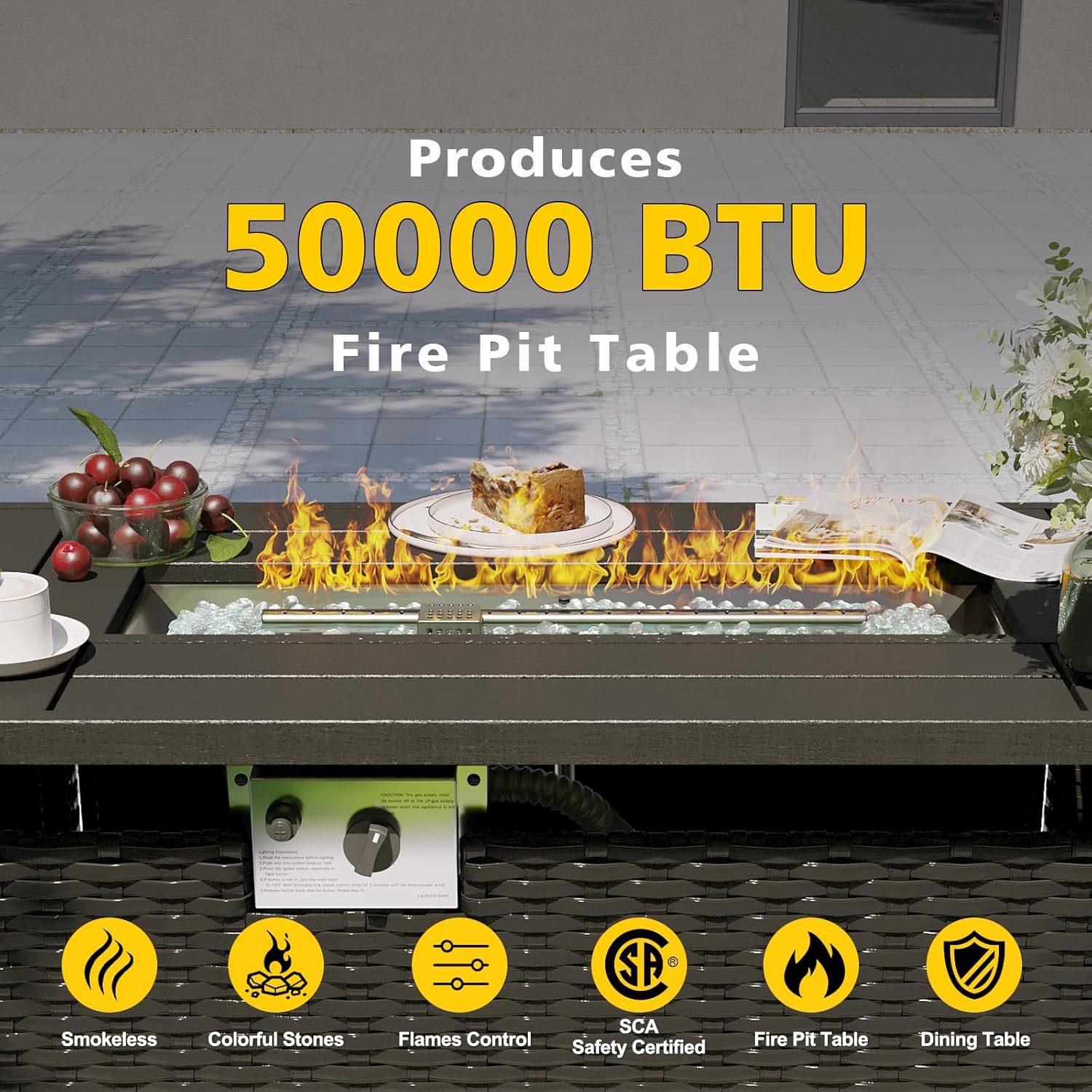 Patio Furniture Set with Fire  - Outdoor Furniture With Fire Pit Table ulasan dan harga