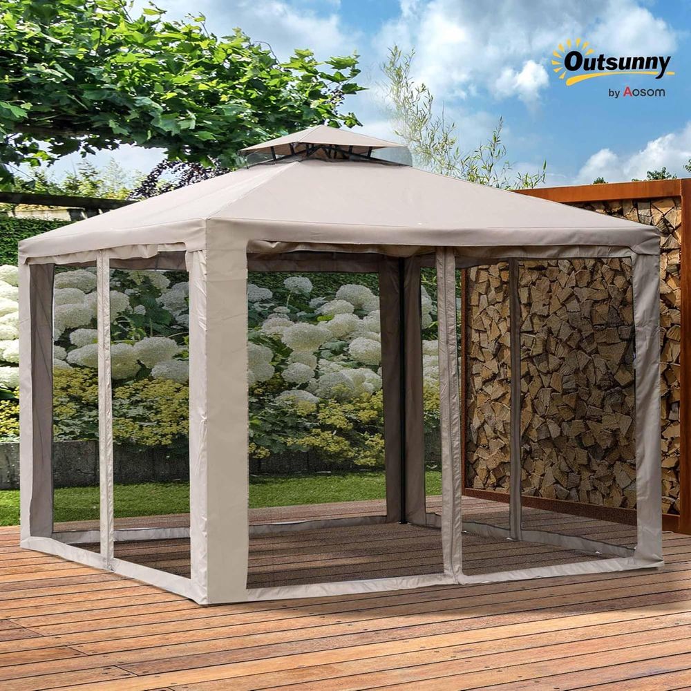 9.6' x 9.6' Patio Gazebo, Outd - Outdoor Furniture For Patio ulasan dan harga