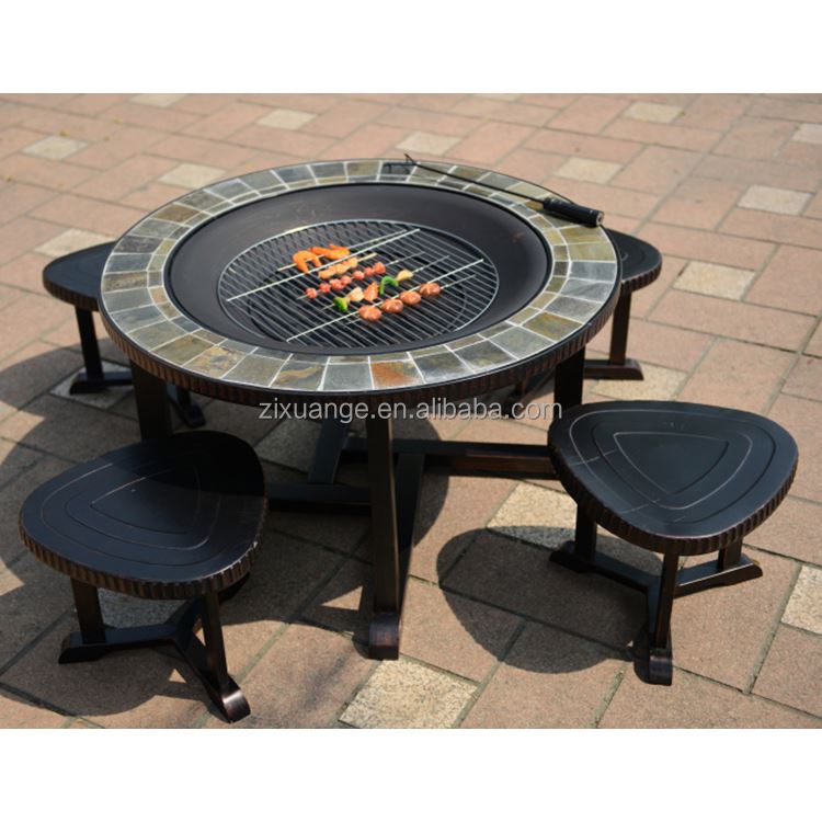 Outdoor Garden Patio Waterproo - Outdoor Furniture With Fire Pit Table ulasan dan harga