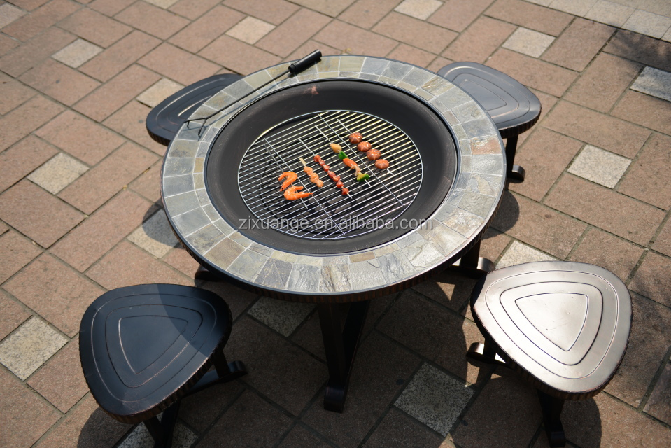 Outdoor Garden Patio Waterproo - Outdoor Furniture With Fire Pit Table ulasan dan harga