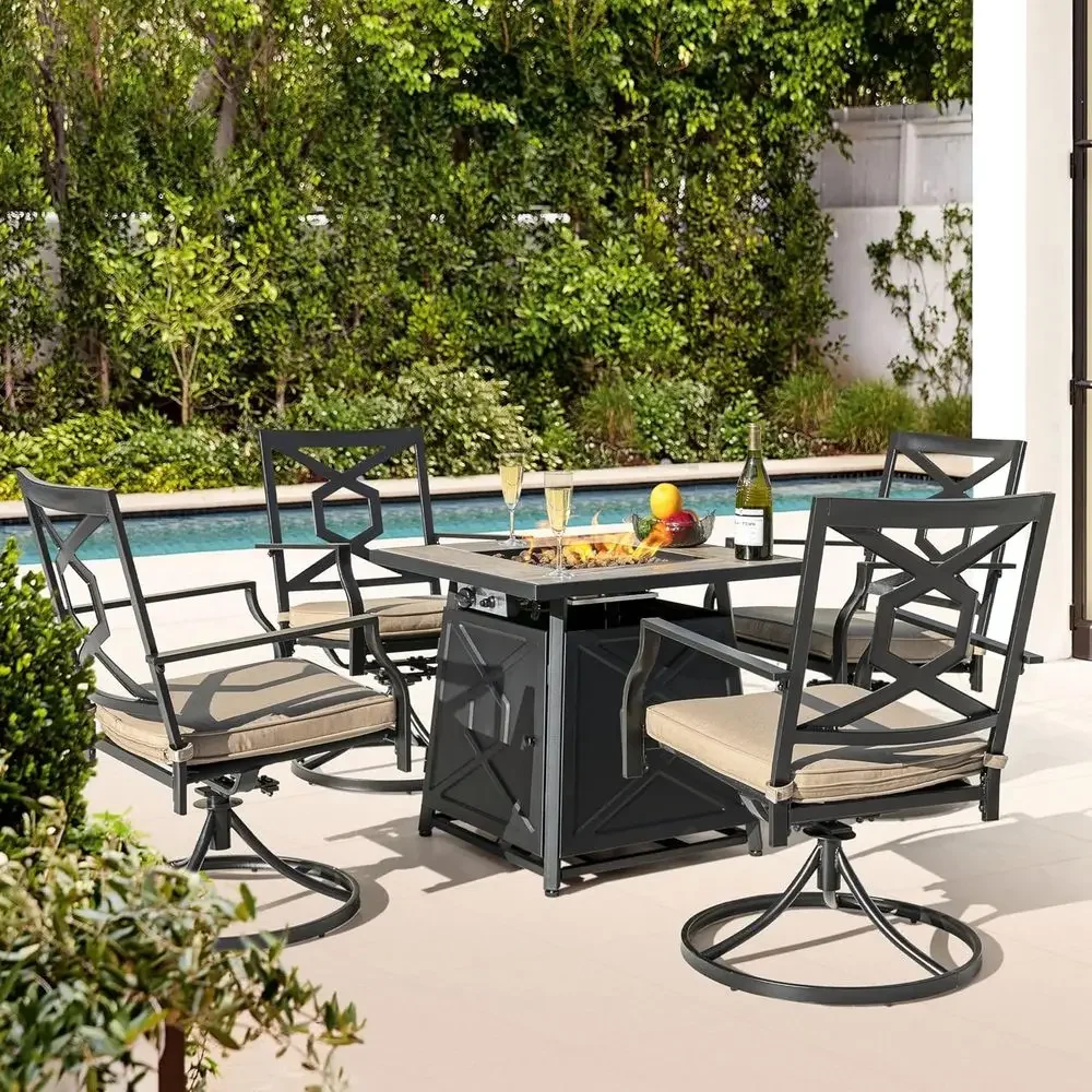 5-Piece Outdoor Patio Furnitur - Outdoor Furniture With Fire Pit Table ulasan dan harga